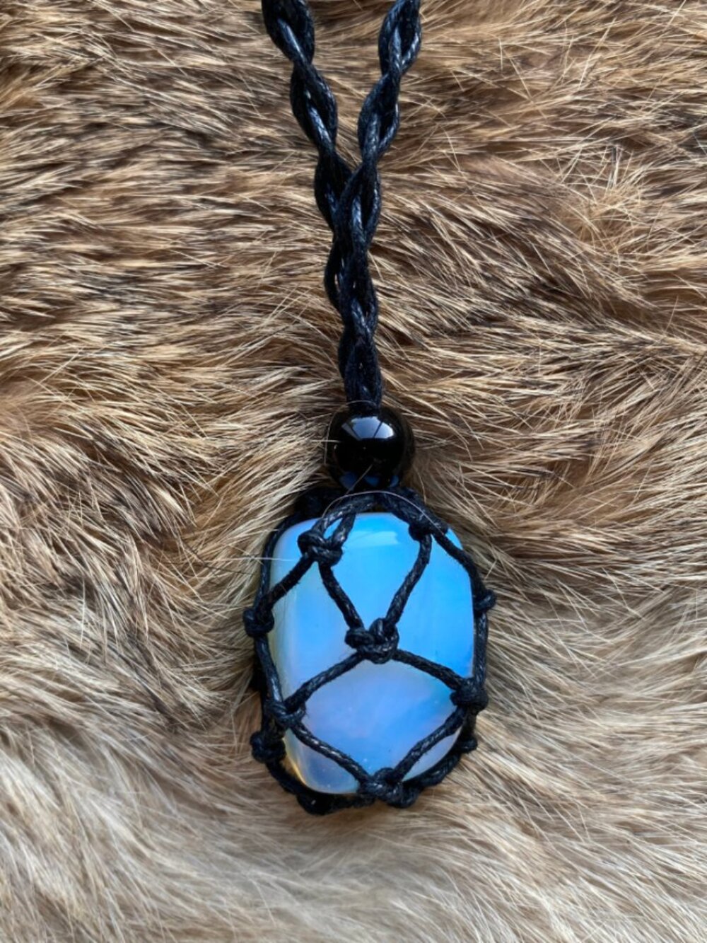 Black Interchangeable Crystal Cage Necklace / Stone Holder Necklace